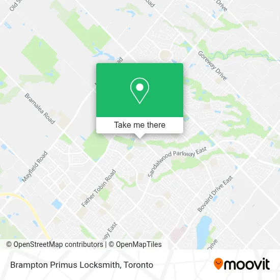 Brampton Primus Locksmith map