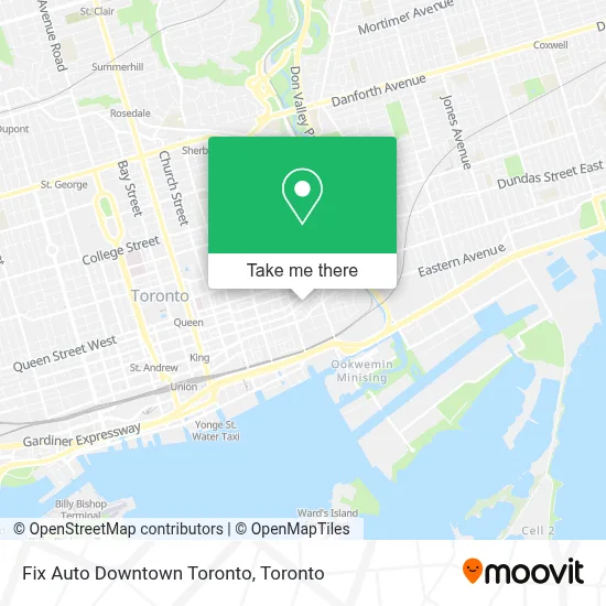 Fix Auto Downtown Toronto map