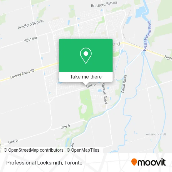 Professional Locksmith map