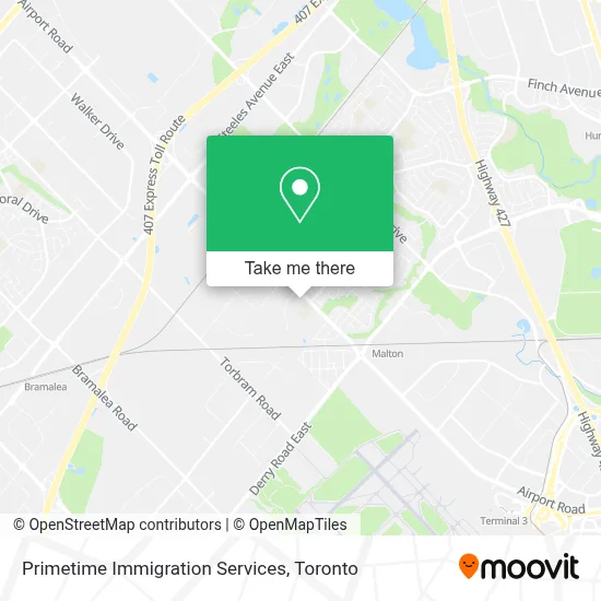 Primetime Immigration Services map