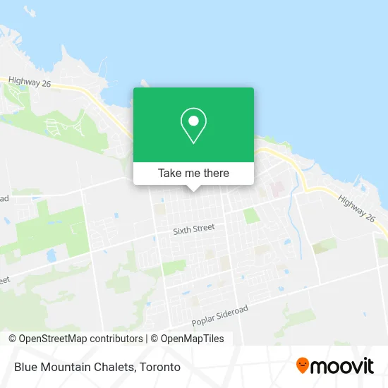 Blue Mountain Chalets map