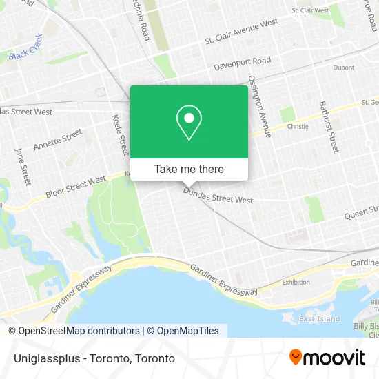 Uniglassplus - Toronto map