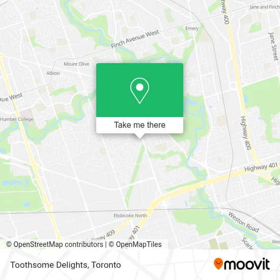 Toothsome Delights map