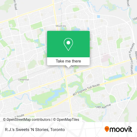 R.J.'s Sweets 'N Stories map