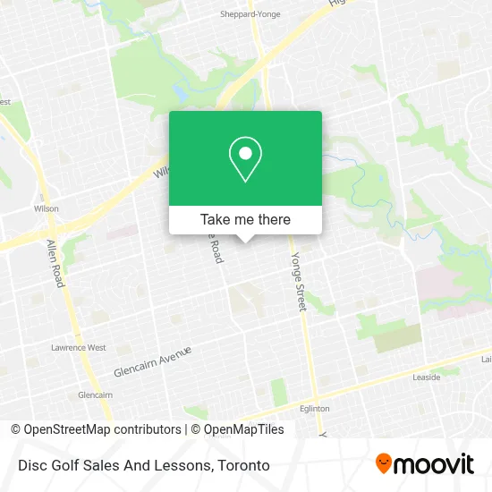 Disc Golf Sales And Lessons map
