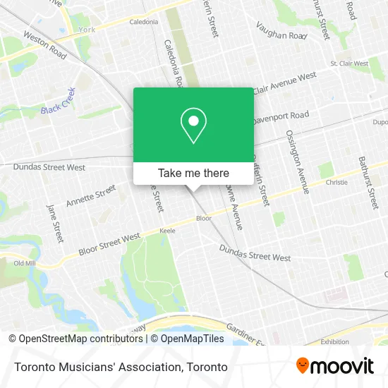 Toronto Musicians' Association map