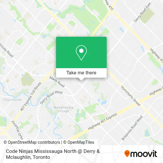 Code Ninjas Mississauga North @ Derry & Mclaughlin map