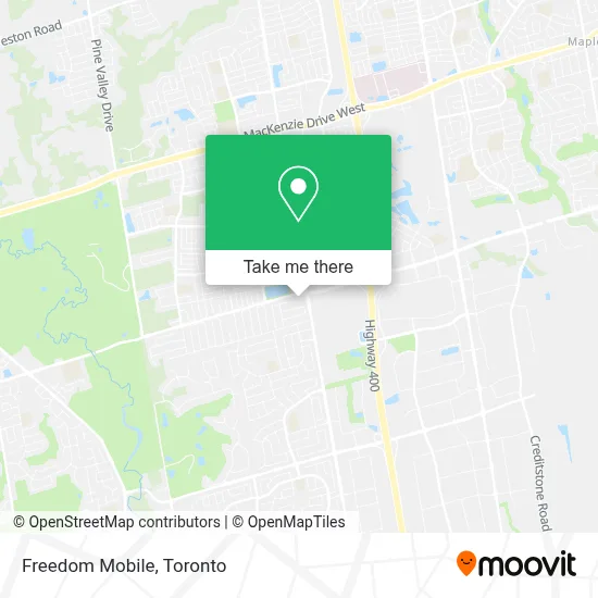 Freedom Mobile map