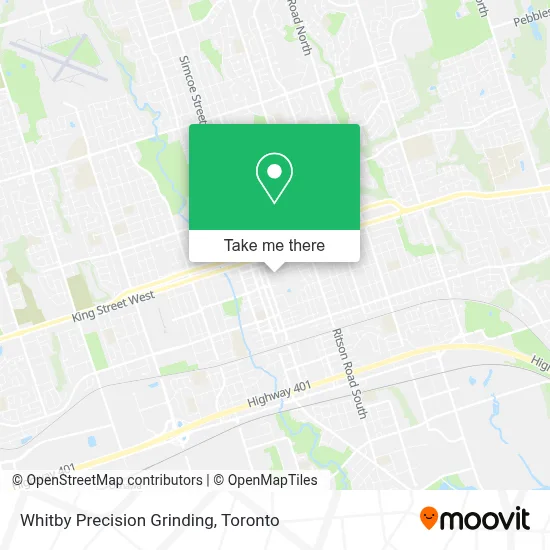 Whitby Precision Grinding map