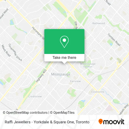 Raffi Jewellers - Yorkdale & Square One map
