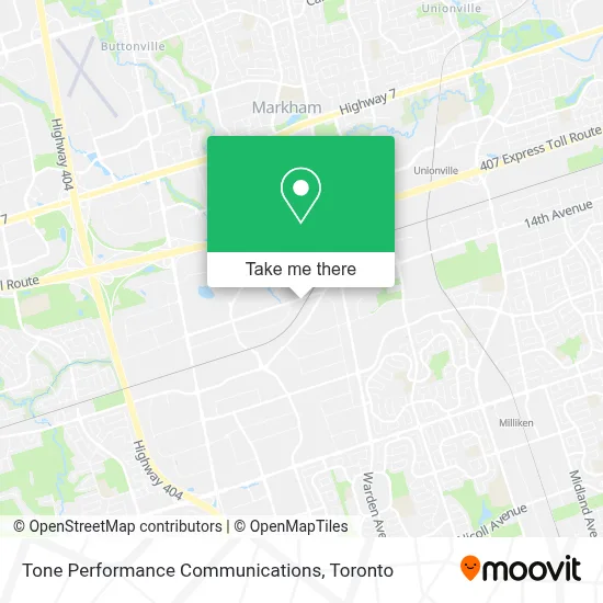 Tone Performance Communications map