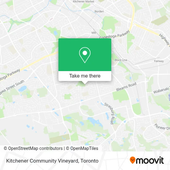 Kitchener Community Vineyard map