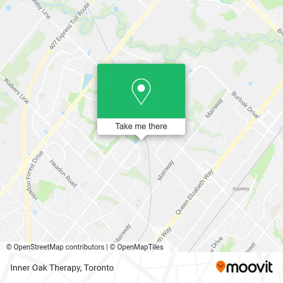 Inner Oak Therapy map