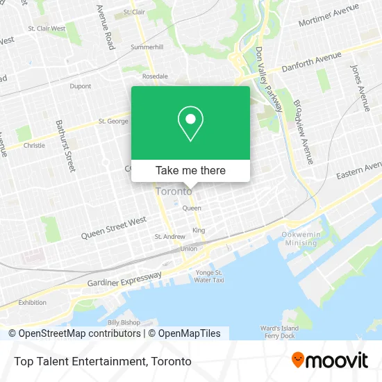 Top Talent Entertainment map