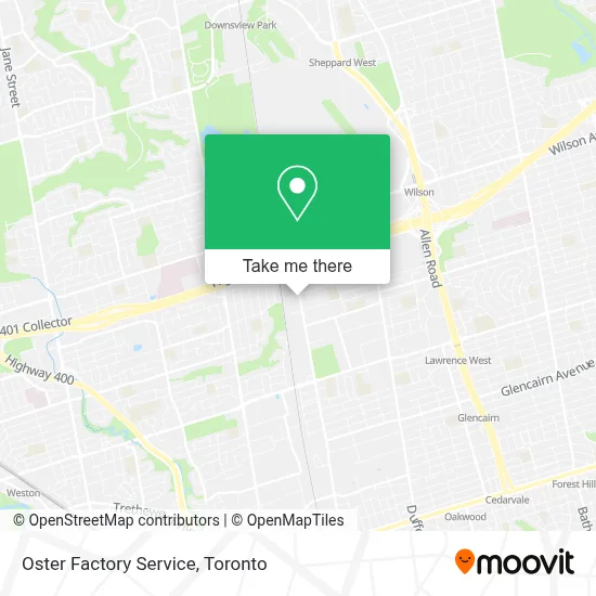 Oster Factory Service map