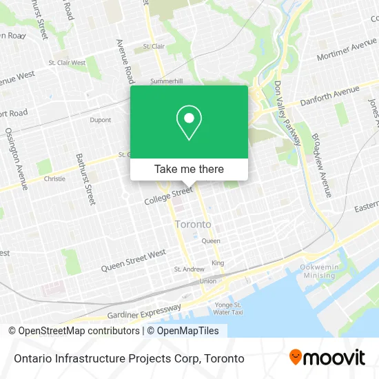 Ontario Infrastructure Projects Corp map