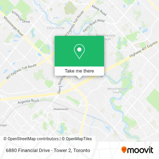 6880 Financial Drive - Tower 2 map