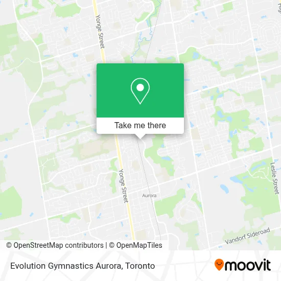 Evolution Gymnastics Aurora map