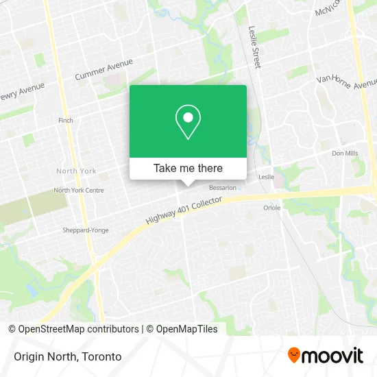 Origin North map