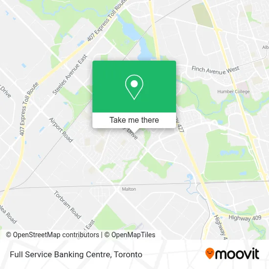 Full Service Banking Centre map