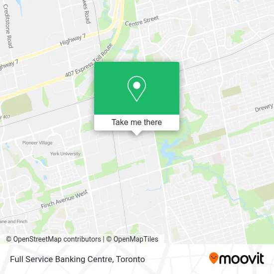 Full Service Banking Centre map