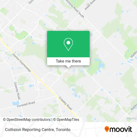 Collision Reporting Centre map