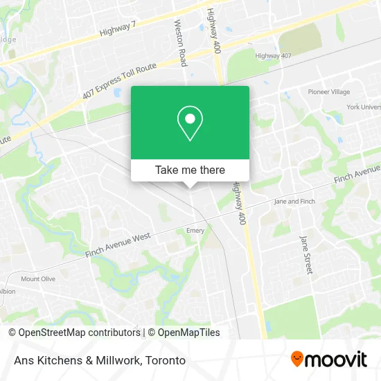 Ans Kitchens & Millwork map
