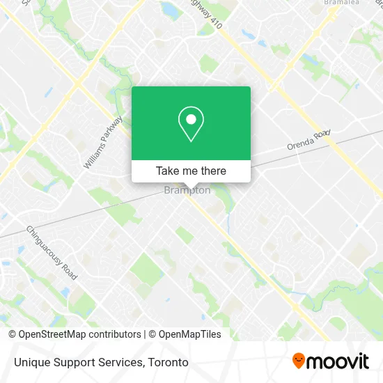 Unique Support Services map