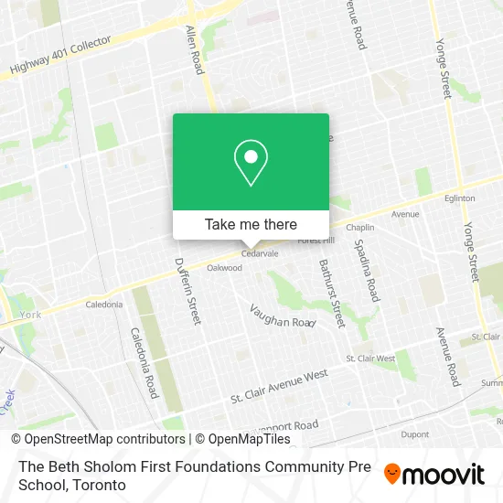 The Beth Sholom First Foundations Community Pre School map