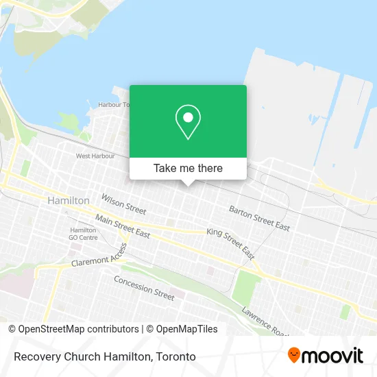 Recovery Church Hamilton map