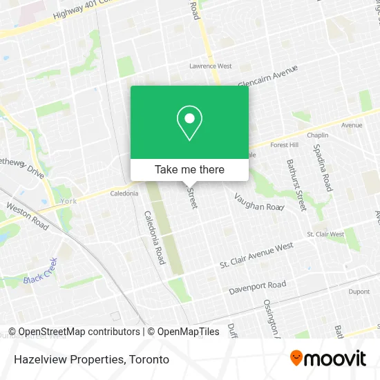 Hazelview Properties map