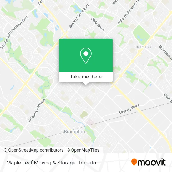 Maple Leaf Moving & Storage map