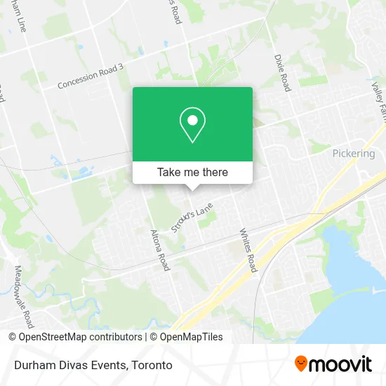 Durham Divas Events map