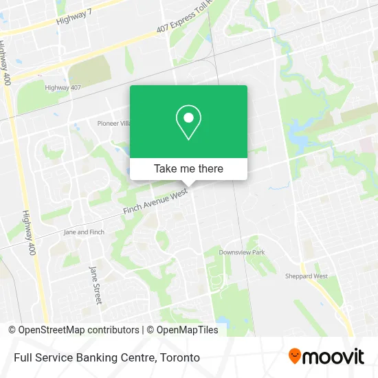 Full Service Banking Centre map