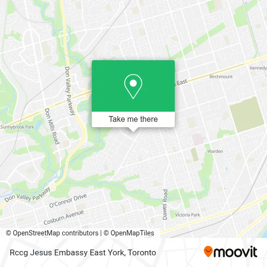 Rccg Jesus Embassy East York map