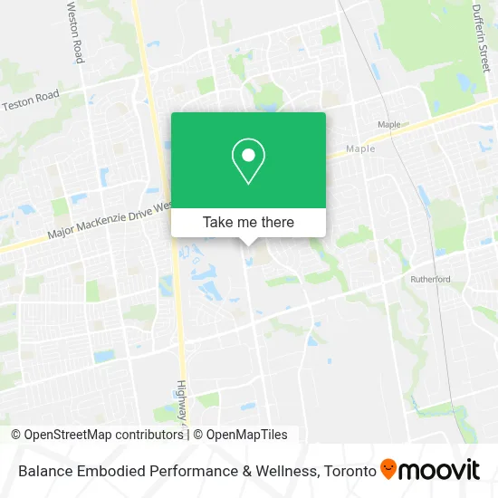 Balance Embodied Performance & Wellness map