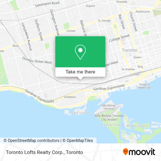 Toronto Lofts Realty Corp. map