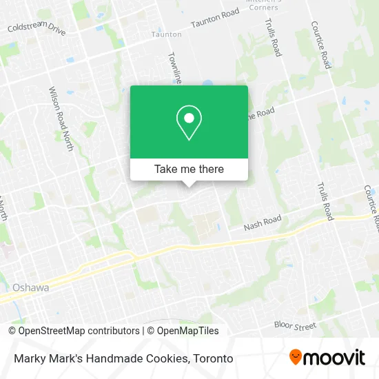 Marky Mark's Handmade Cookies map