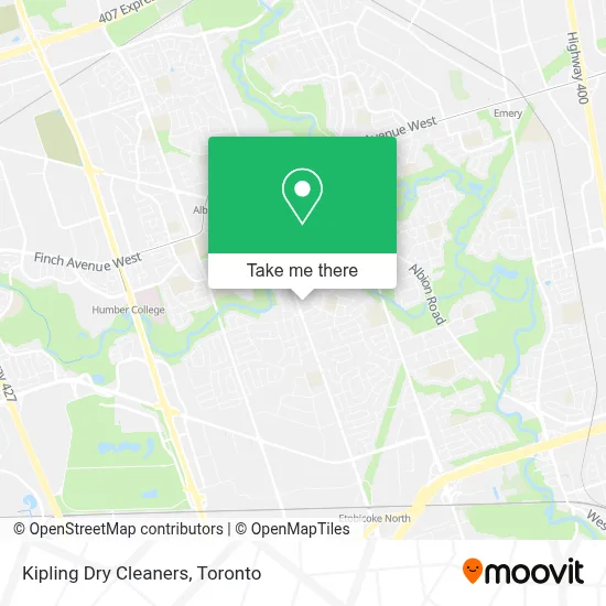 Kipling Dry Cleaners map