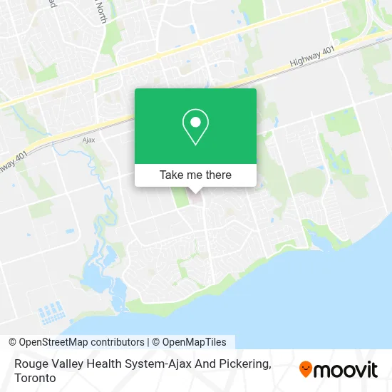 Rouge Valley Health System-Ajax And Pickering map
