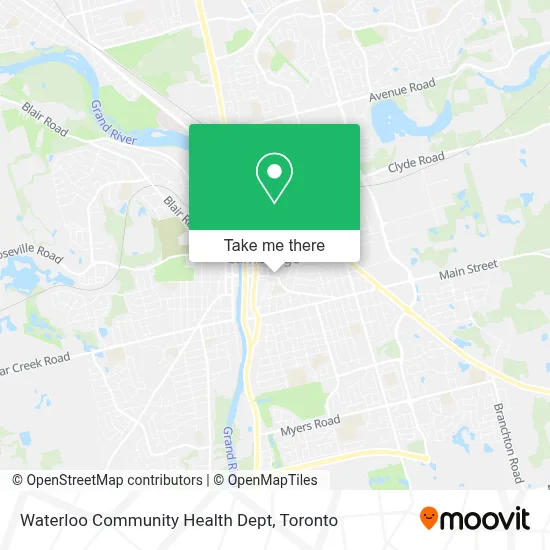 Waterloo Community Health Dept map