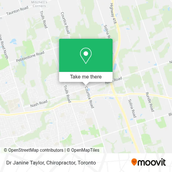 Dr Janine Taylor, Chiropractor map