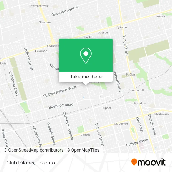 Club Pilates map