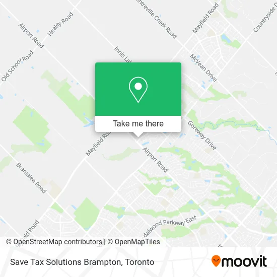 Save Tax Solutions Brampton map