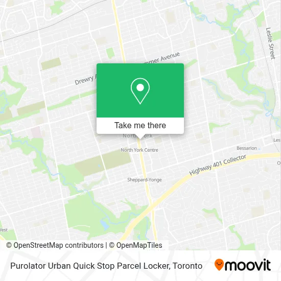 Purolator Urban Quick Stop Parcel Locker map