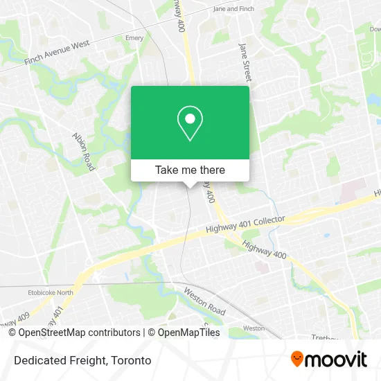 Dedicated Freight map