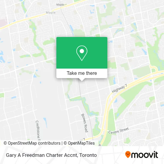 Gary A Freedman Charter Accnt map