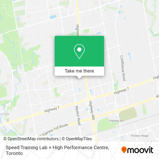 Speed Training Lab + High Performance Centre map