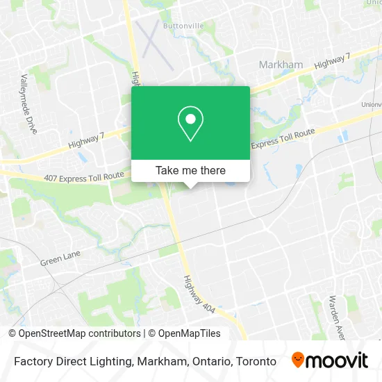 Factory Direct Lighting, Markham, Ontario map