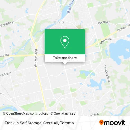 Franklin Self Storage, Store All map